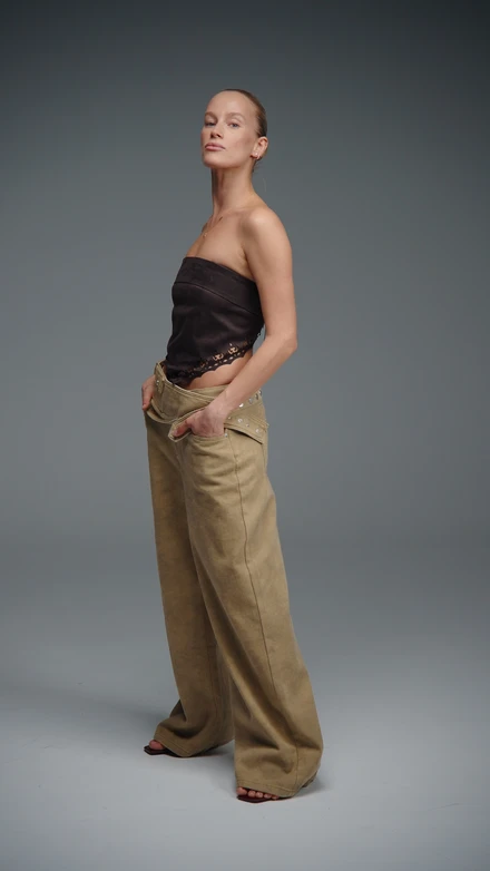 Джинсы с поясом