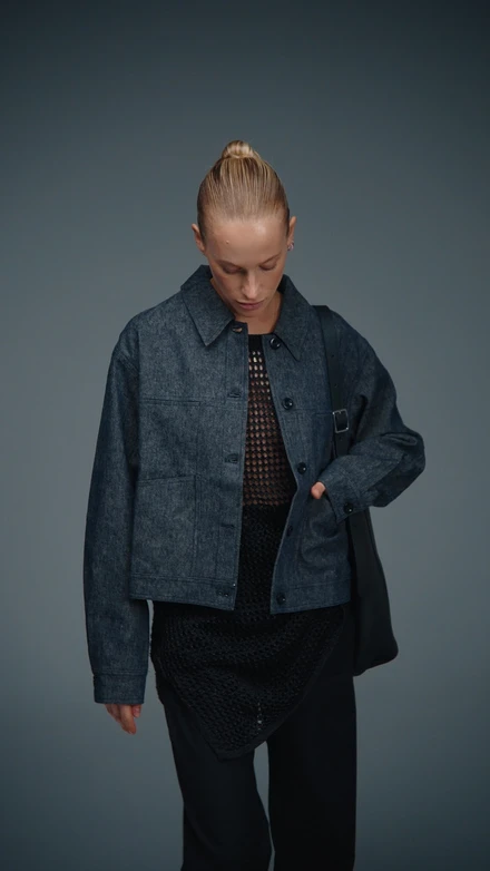 Джинсовый бомбер